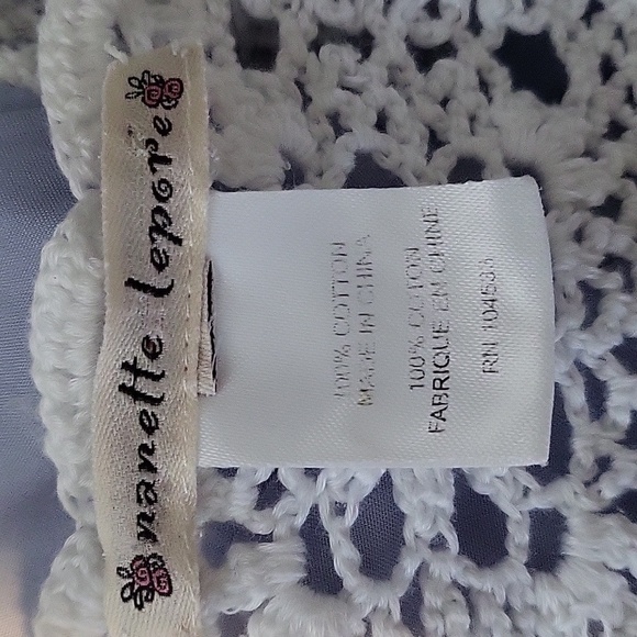 Nanette Lepore White Lace Up Crochet Dress Swimsuit Cover Up - See Sizing Below - Picture 8 of 8